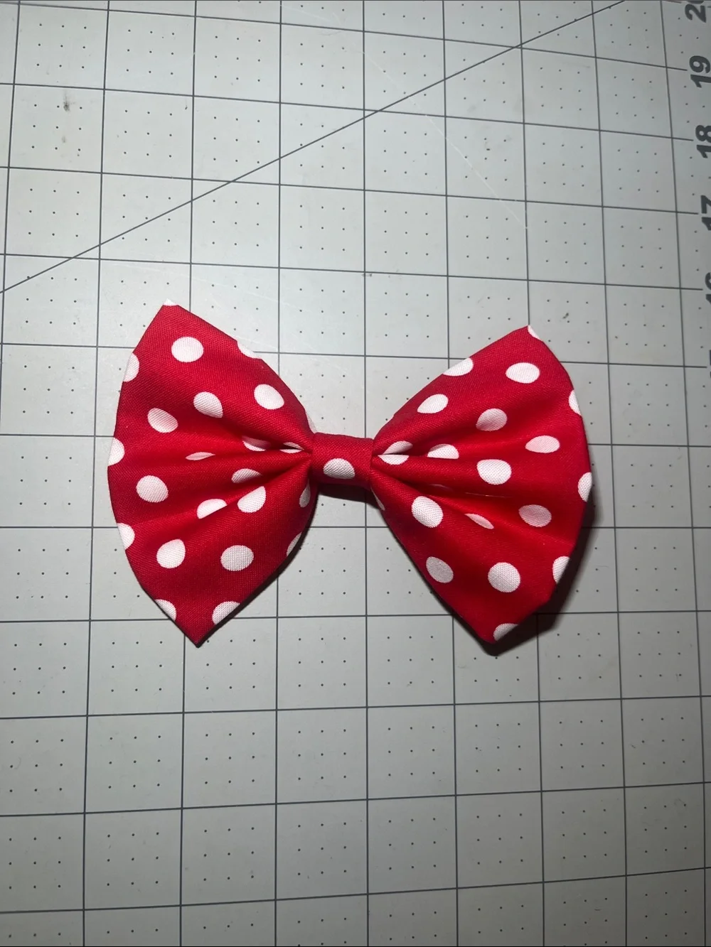 Red Polka Dot Girls Hair Bow Clip